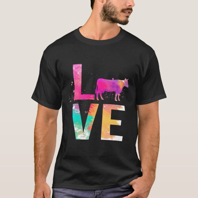 Färgrik ko mamma ko t shirt (Framsida)
