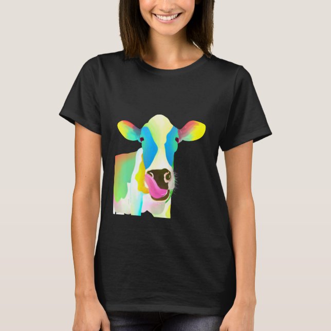 Färgrik ko t shirt (Framsida)