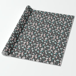 Färgrik Koala Mönster Söt Djur och Blommig Presentpapper