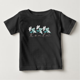 Färgrik Koala Mönster Söt Djur och Blommig T Shirt