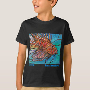 Färgrik konst för Lionfish"målat glass" stil! Tee Shirt