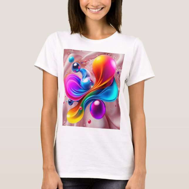 Färgrik konst  t shirt (Framsida)