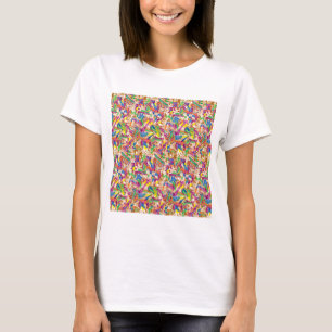 Färgrik konst-T-shirt   Djärv kreativ mode T Shirt