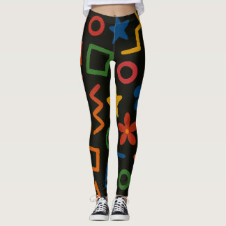 Färgrik konstnärlig bakgrund leggings