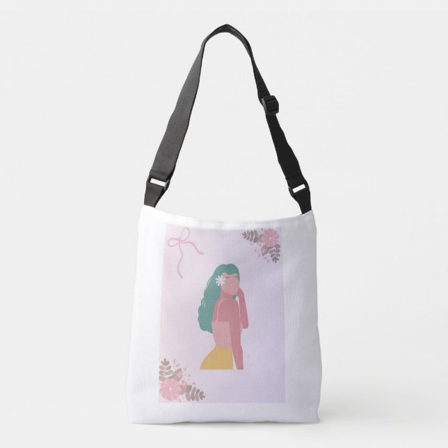 Färgrik konstnärlig design vardaglig canvas shoppi axelväska (Framsida)