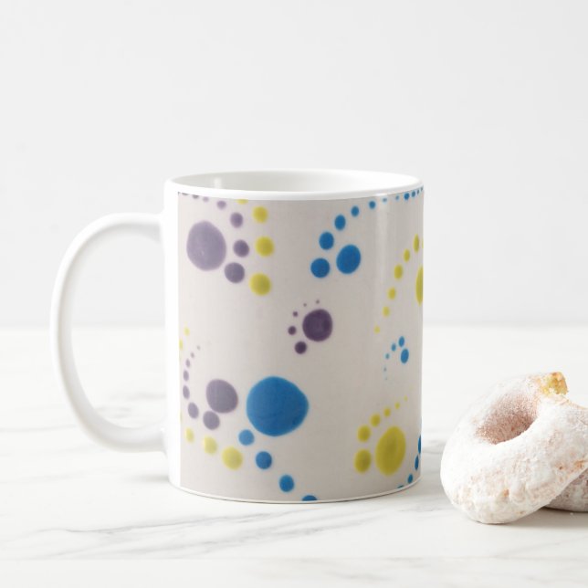 Färgrik kopp för kaffe eller tea (Med munk)