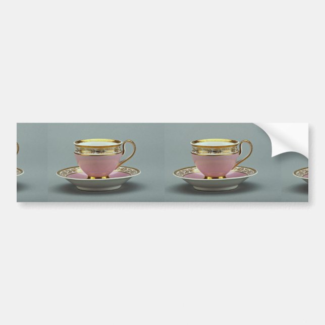 Färgrik kopp och saucer, Berlin, Tyskland Bildekal (Framsidan)