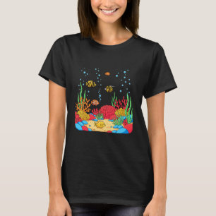 Färgrik Korallrev Havsliv Illustration T Shirt
