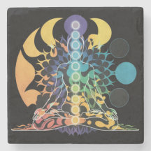 Färgrik Kosmisk Chakra Meditation Andlig Energi