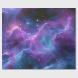 Färgrik kosmisk nebulosa presentpapper