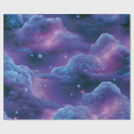 Färgrik kosmisk nebulosa presentpapper
