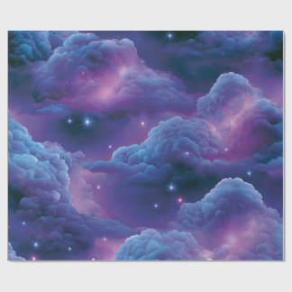 Färgrik kosmisk nebulosa presentpapper