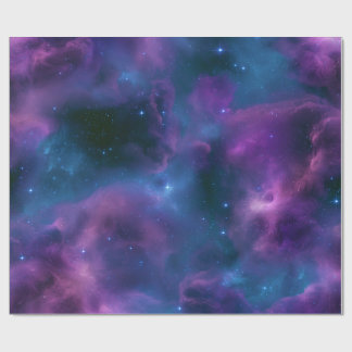 Färgrik kosmisk nebulosa presentpapper