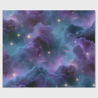 Färgrik kosmisk nebulosa presentpapper