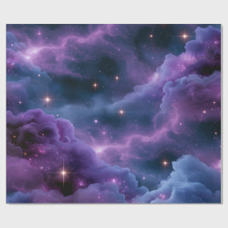 Färgrik kosmisk nebulosa presentpapper