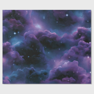 Färgrik kosmisk nebulosa presentpapper