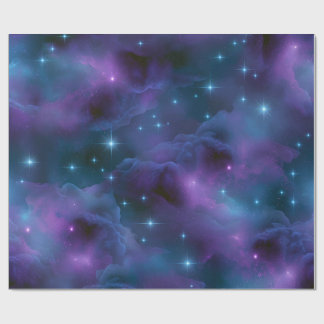 Färgrik kosmisk nebulosa presentpapper