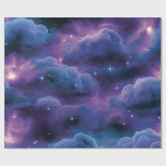 Färgrik kosmisk nebulosa presentpapper