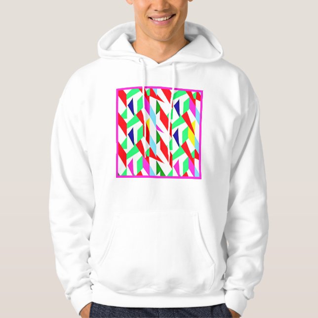 Färgrik Kromatisk Mönster Hoodie (Framsida)