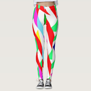 Färgrik Kromatisk Mönster Leggings