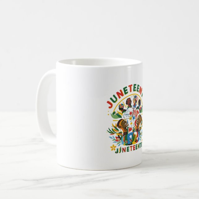 Färgrik kulturellt arv keramikkopp kaffemugg (Framsida vänster)