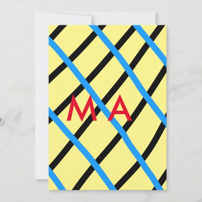 Färgrik lägg till din namntextbild inbjudningar (Framsida)