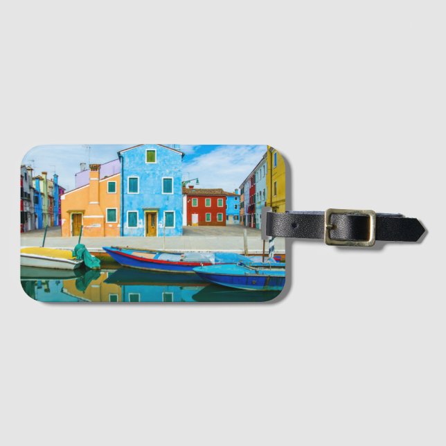 Färgrik lagun för fartygplats |Venetian Bagagebricka (Framsida horisontal)