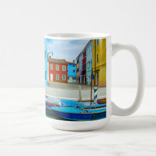 Färgrik lagun för fartygplats  Venetian Kaffemugg