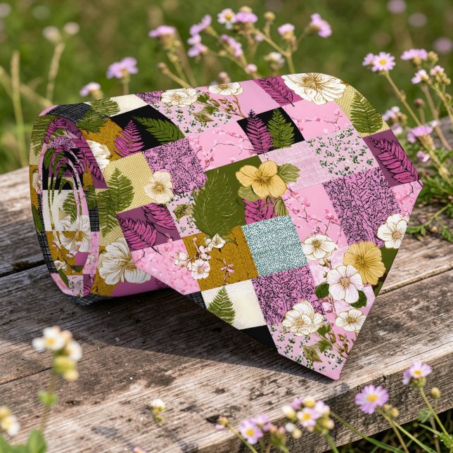 Färgrik lapptäcke mönster skräddarsydd slips (Skapare uppladdad)