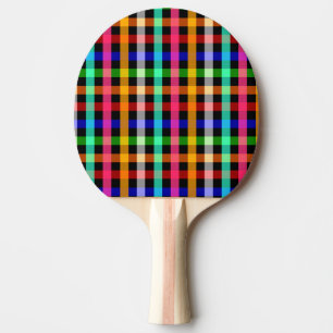 Färgrik livfull Gingham-rutig design Pingisracket