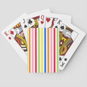 Färgrik livfull randig mönsterdesign casinokort