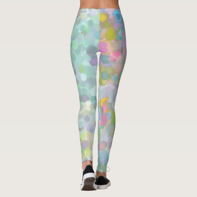 färgrik ljus rolig pastell leggings (Baksida)