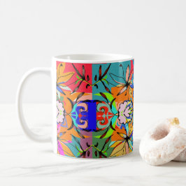 Färgrik lyckamugg kaffemugg