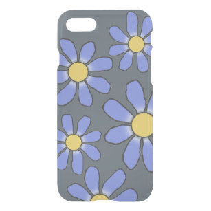 Färgrik lycklig dragen blåa blommor på några färg iPhone 7 skal