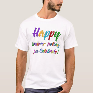 Färgrik lycklig spelar ingen roll helgdag som du t-shirt