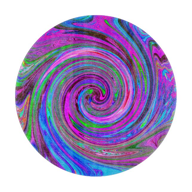 Färgrik Magenta Virvel Retro Abstrakt Design (Framsidan)