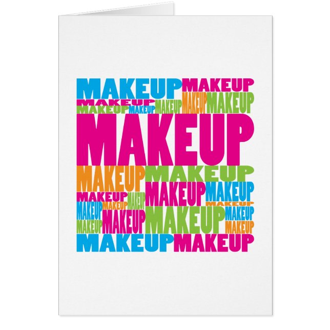 Färgrik Makeup Hälsningskort (Framsidan)