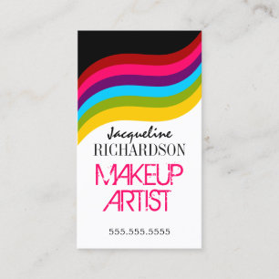 Färgrik Makeupkonstnär Visitkort