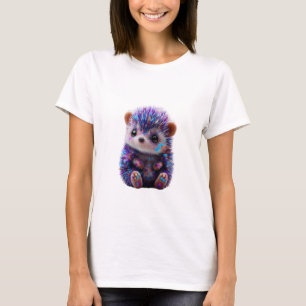 Färgrik Målad Galaxy Bebis Igelkott Kvinnor T Shirt