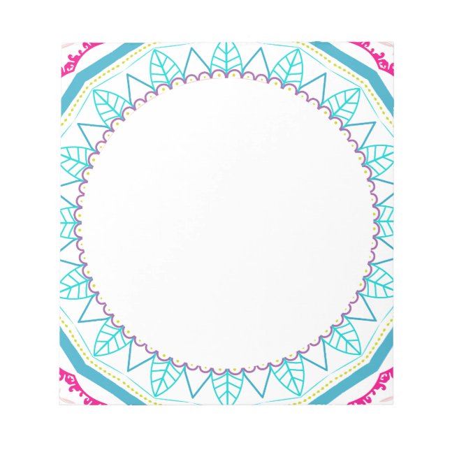 färgrik mandala anteckningsblock (Framsida)
