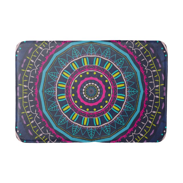 färgrik mandala badrumsmatta (Framsidan)