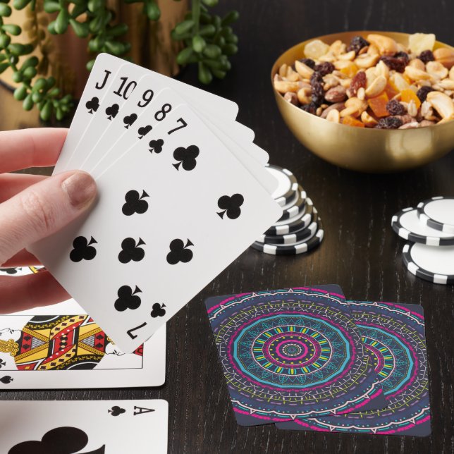 färgrik mandala casinokort (På plats)