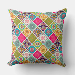 Färgrik Mandala Dekorativ Kudd Kudde