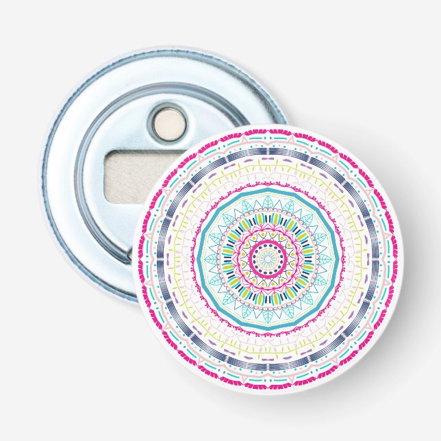 färgrik mandala flasköppnare (Framsidan)