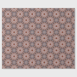 Färgrik mandala i blandade grå-orange färger presentpapper