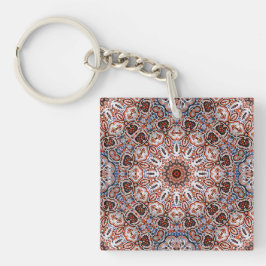 Färgrik mandala i mix grå-orange färger