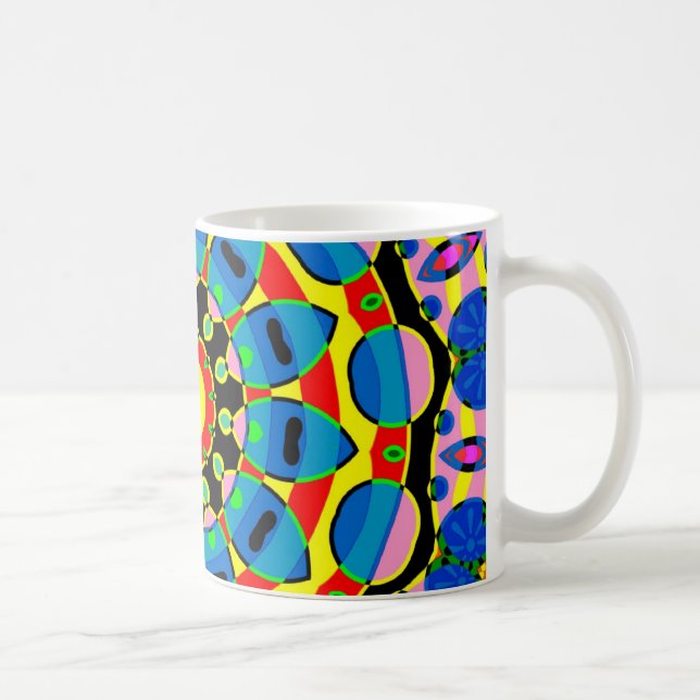Färgrik Mandala Kaffemugg (Höger)