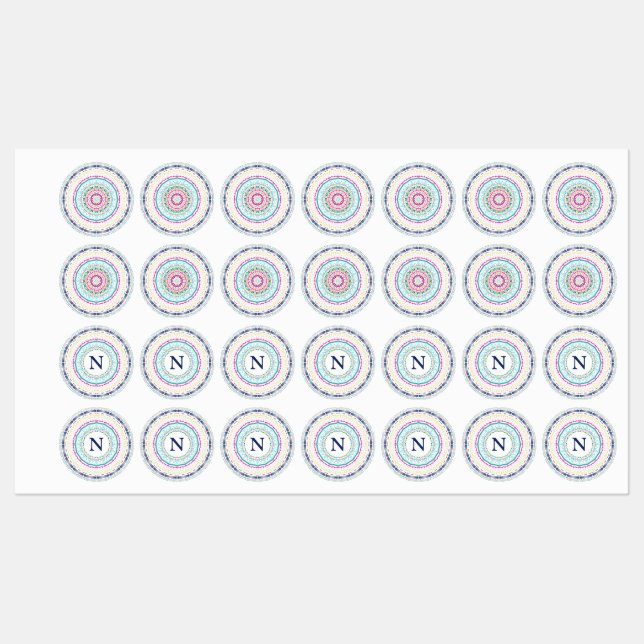 färgrik mandala klistermärke (Ark)