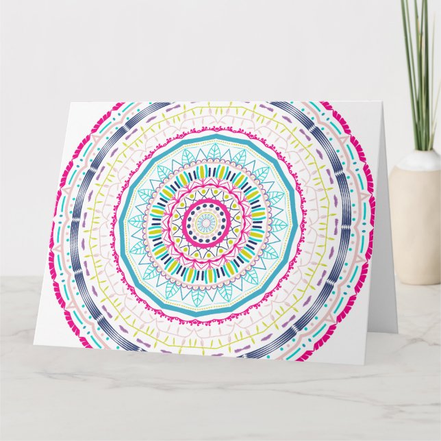 färgrik mandala kort (Framsida)