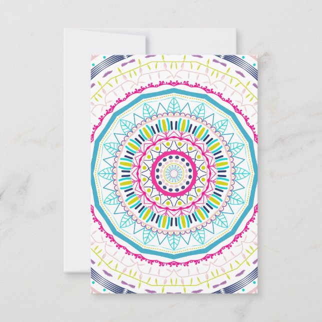 färgrik mandala kort (Framsida)